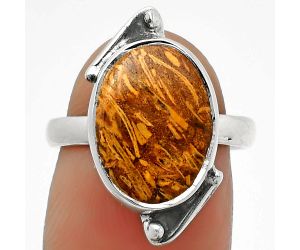 Natural Coquina Fossil Jasper - India Ring size-7 SDR168099 R-1188, 10x14 mm