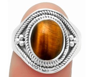Natural Tiger Eye - Africa Ring size-8.5 SDR168197 R-1312, 9x11 mm