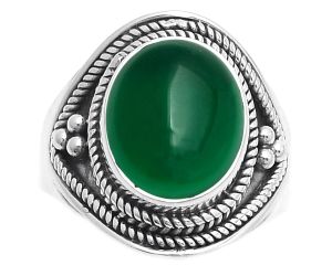 Natural Green Onyx Ring size-7.5 SDR168204 R-1312, 10x12 mm
