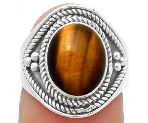 Natural Tiger Eye - Africa Ring size-6.5 SDR168210 R-1312, 9x11 mm