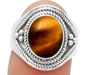 Natural Tiger Eye - Africa Ring size-8 SDR168222 R-1312, 9x11 mm