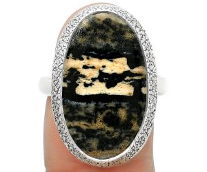 Natural Russian Honey Dendrite Opal Ring size-8 SDR168244 R-1307, 13x22 mm