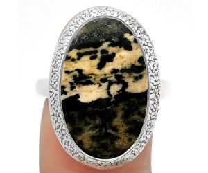 Natural Russian Honey Dendrite Opal Ring size-8.5 SDR168253 R-1307, 13x21 mm