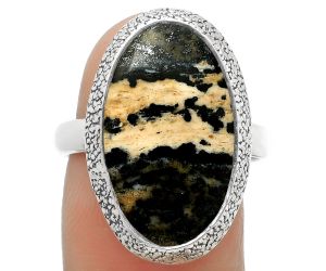 Natural Russian Honey Dendrite Opal Ring size-8.5 SDR168270 R-1307, 12x20 mm