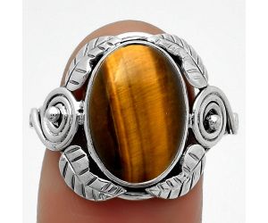 Natural Tiger Eye - Africa Ring size-8 SDR168344 R-1352, 10x14 mm