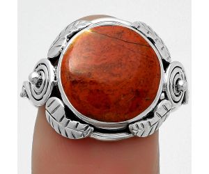 Natural Red Moss Agate Ring size-9 SDR168367 R-1352, 13x13 mm