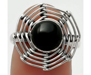 Wire Wrap - Black Onyx - Brazil Ring size-9 SDR168386 R-1445, 8x8 mm