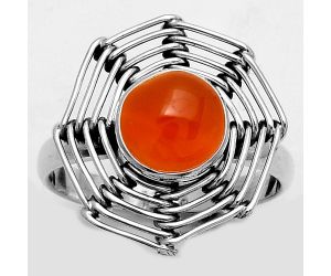 Wire Wrap - Natural Carnelian Ring size-9.5 SDR168388 R-1445, 8x8 mm