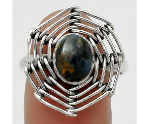 Wire Wrap - Pietersite - Namibia Ring size-9.5 SDR168413 R-1445, 7x9 mm