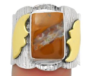 Two Tone - Natural Noreena Jasper Ring size-8.5 SDR168621 R-1542, 9x13 mm