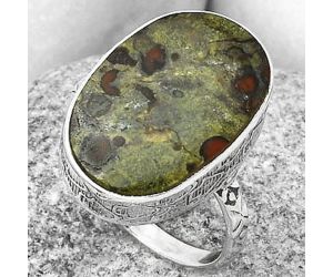 Dragon Blood Stone - South Africa Ring size-8 SDR168639 R-1191, 13x20 mm