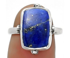 Natural Lapis - Afghanistan Ring size-7.5 SDR168727 R-1199, 9x13 mm