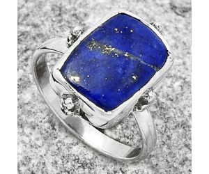 Natural Lapis - Afghanistan Ring size-7.5 SDR168727 R-1199, 9x13 mm