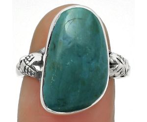 Natural Azurite Chrysocolla Ring size-8 SDR168772 R-1200, 10x18 mm