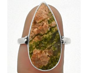 Natural Unakite Ring size-7.5 SDR168785 R-1001, 11x24 mm