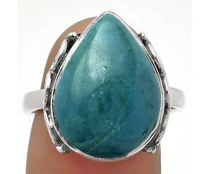 Natural Azurite Chrysocolla Ring size-8 SDR168832 R-1198, 13x18 mm