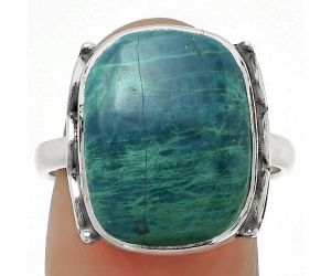 Natural Azurite Chrysocolla Ring size-8.5 SDR168833 R-1198, 13x17 mm