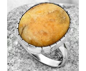 Natural Coral Jasper Ring size-8 SDR169157 R-1227, 15x18 mm