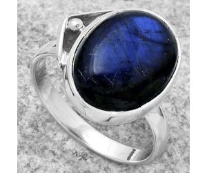 Blue Fire Labradorite - Madagascar Ring size-7.5 SDR169285 R-1194, 11x15 mm
