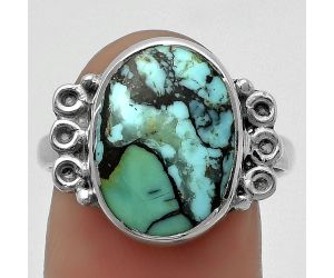 Natural Lucky Charm Tibetan Turquoise Ring size-8 SDR169293 R-1106, 11x15 mm