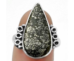 Natural Nipomo Marcasite Agate Ring size-8 SDR169309 R-1106, 11x22 mm