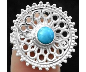 Artisan Natural Rare Turquoise Nevada Aztec Mt Ring size-7 SDR169377 R-1107, 6x6 mm