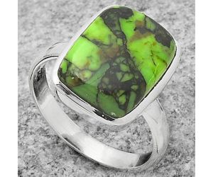 Natural Green Matrix Turquoise Ring size-8 SDR169560 R-1004, 11x14 mm