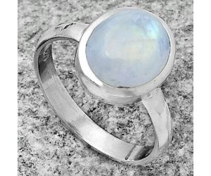 Natural Rainbow Moonstone - India Ring size-8 SDR169593 R-1004, 9x11 mm