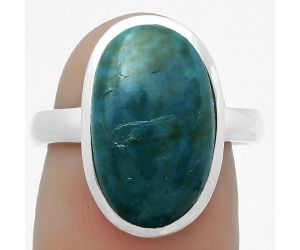 Natural Azurite Chrysocolla Ring size-7 SDR169633 R-1004, 10x16 mm