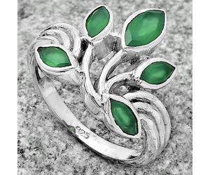 Natural Green Onyx Ring size-7.5 SDR169658 R-1029, 4x8 mm
