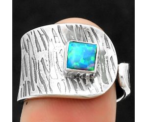 Adjustable - Fire Opal Ring size-7.5 SDR169935 R-1319, 5x5 mm