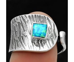Adjustable - Fire Opal Ring size-7 SDR169968 R-1319, 5x5 mm