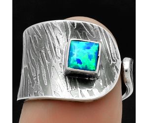 Adjustable - Fire Opal Ring size-6.5 SDR169971 R-1319, 5x5 mm
