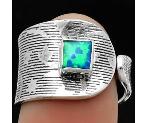 Adjustable - Fire Opal Ring size-7 SDR170067 R-1319, 5x5 mm