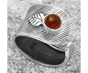 Adjustable - Natural Carnelian Ring size-7 SDR170079 R-1319, 6x6 mm