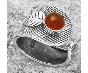 Adjustable - Natural Carnelian Ring size-6.5 SDR170095 R-1319, 6x6 mm