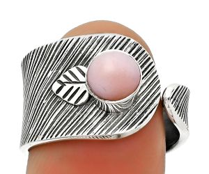 Adjustable - Pink Opal - Australia Ring size-7.5 SDR170099 R-1319, 6x6 mm