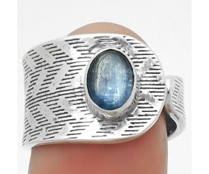 Adjustable - Blue Kyanite - Brazil Ring size-7.5 SDR170129 R-1319, 6x8 mm
