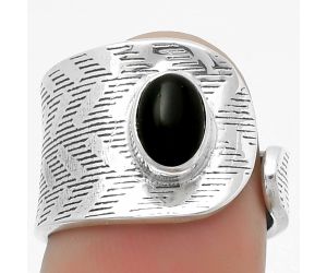 Adjustable - Black Onyx - Brazil Ring size-6 SDR170137 R-1319, 5x7 mm
