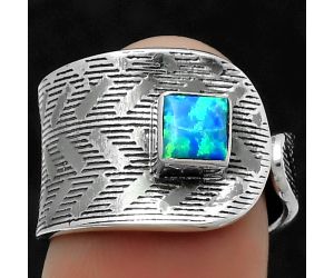 Adjustable - Fire Opal Ring size-7 SDR170154 R-1319, 5x5 mm