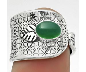 Adjustable - Natural Green Onyx Ring size-6.5 SDR170244 R-1319, 5x7 mm