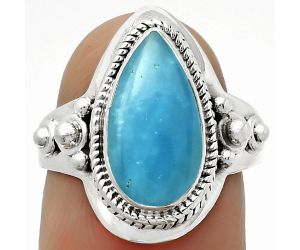 Natural Smithsonite Ring size-8 SDR170274 R-1420, 7x14 mm