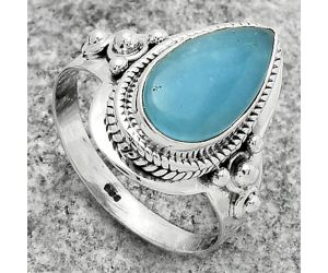 Natural Smithsonite Ring size-8 SDR170274 R-1420, 7x14 mm