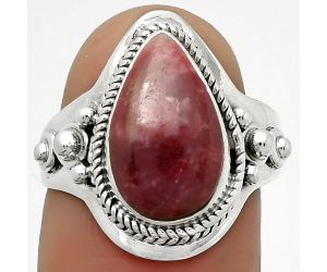 Natural Pink Thulite - Norway Ring size-7.5 SDR170286 R-1420, 8x14 mm