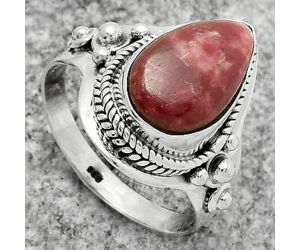 Natural Pink Thulite - Norway Ring size-7.5 SDR170286 R-1420, 8x14 mm