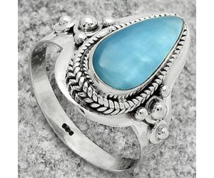 Natural Smithsonite Ring size-8 SDR170292 R-1420, 7x14 mm