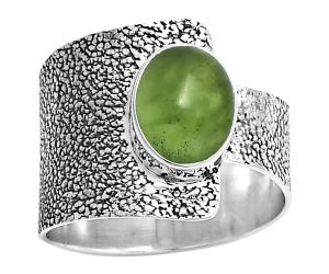 Natural Nephrite Jade - Canada Ring size-7 SDR170384 R-1606, 7x9 mm