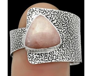 Natural Pink Scolecite Ring size-9 SDR170397 R-1606, 10x10 mm