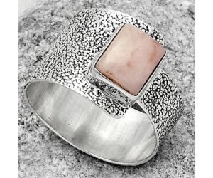 Natural Pink Scolecite Ring size-9.5 SDR170398 R-1606, 7x9 mm