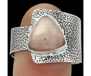 Natural Pink Scolecite Ring size-9 SDR170400 R-1606, 10x10 mm